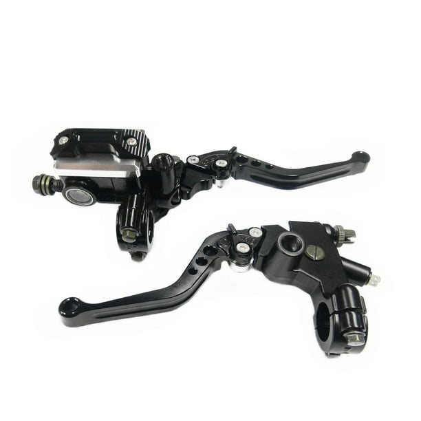 1 Pair Motorcycle 7/8'' Front Brake Clutch Master Cylinder Reservoir Levers Nice
